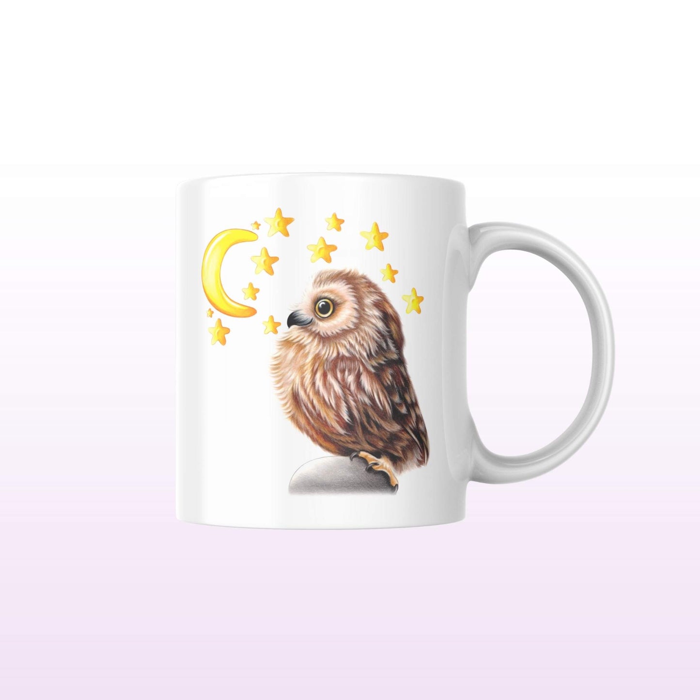 Pöllö ja Kuu -Muki - ArtByAnnaK