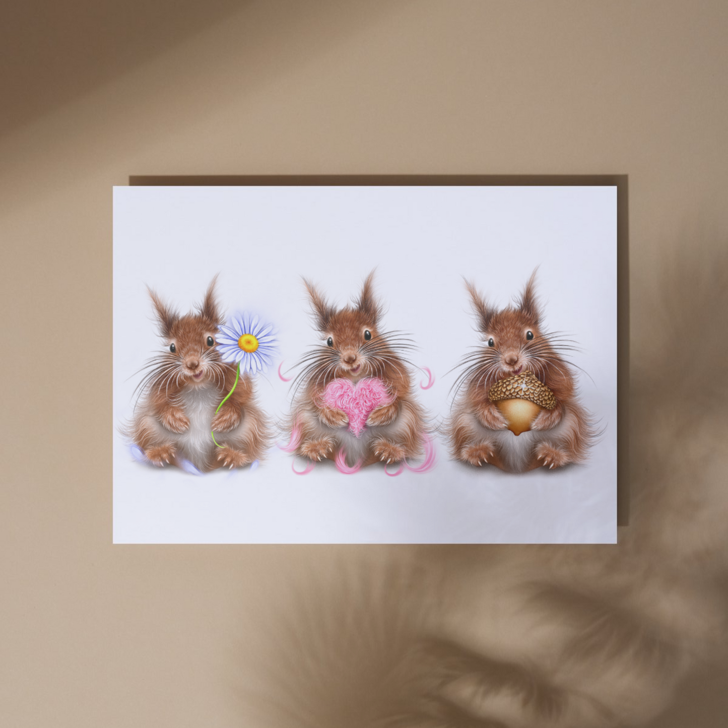 Three Squirrels -Art Print