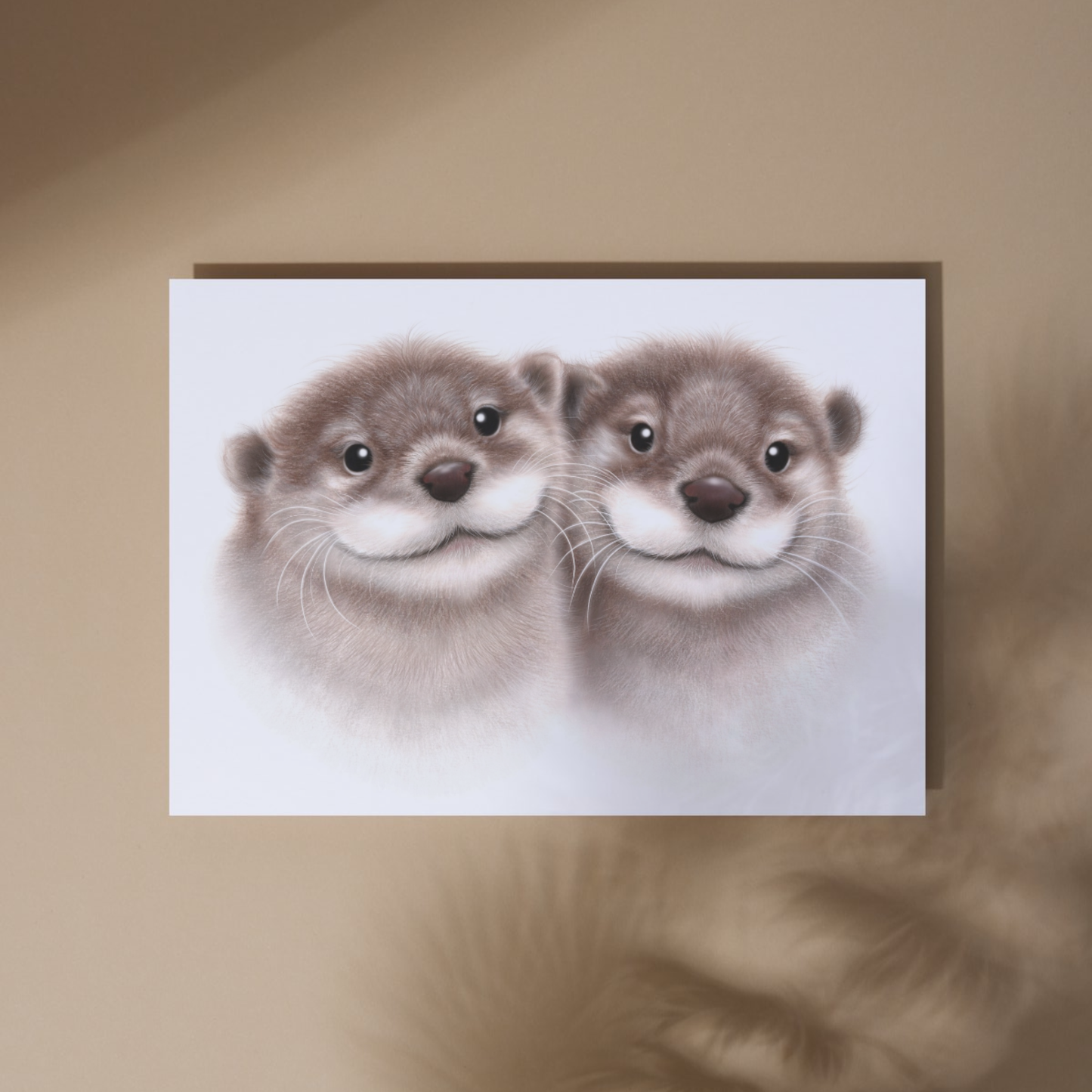 Otter couple -Art print