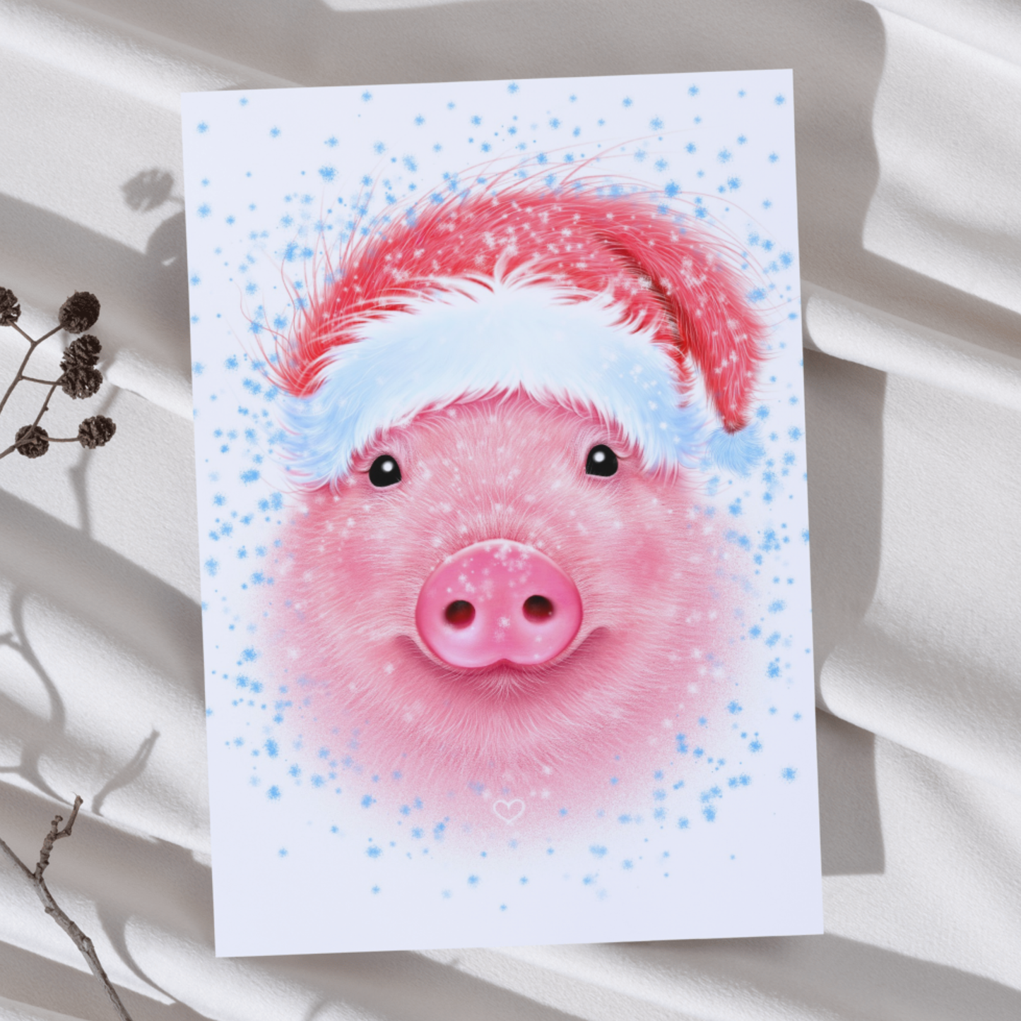 Possu Joulu -Taideprintti (Sika)