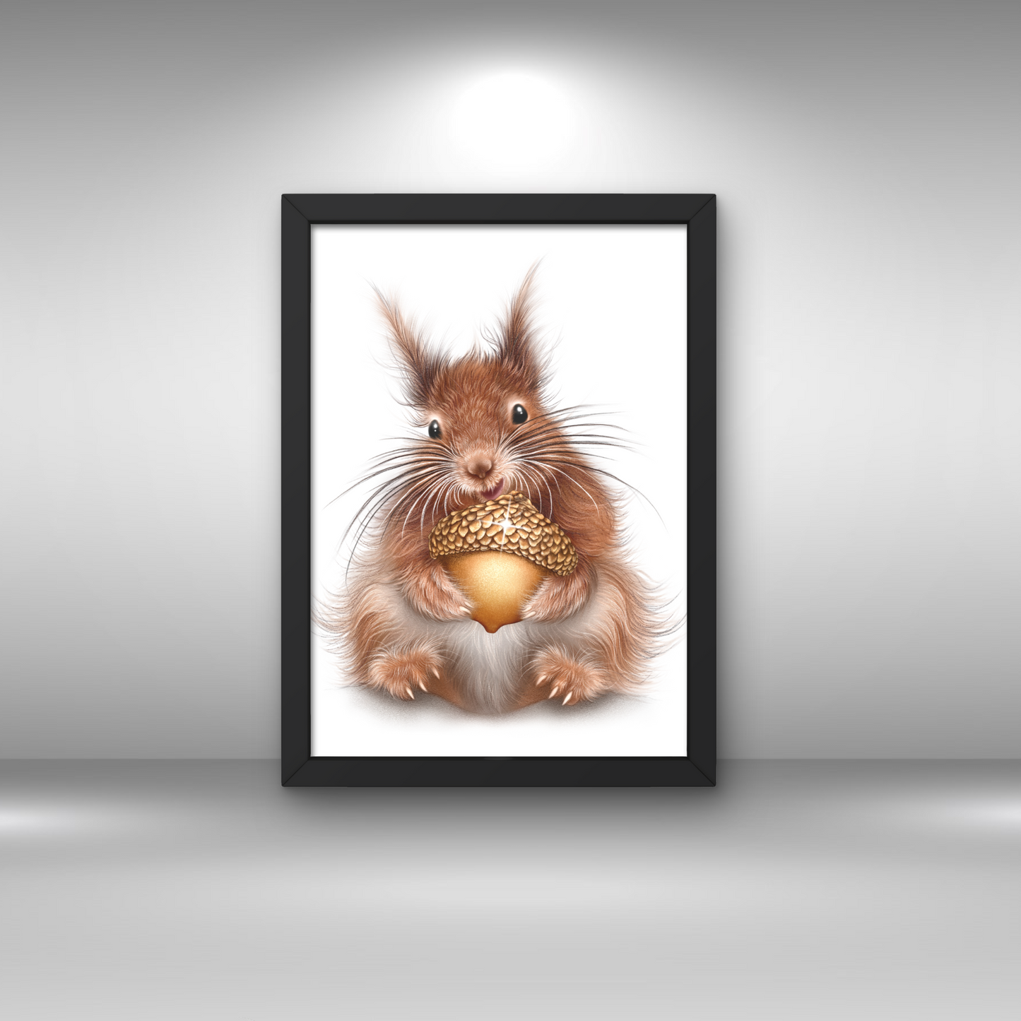 Squirrel and Acorn -Decorative painting