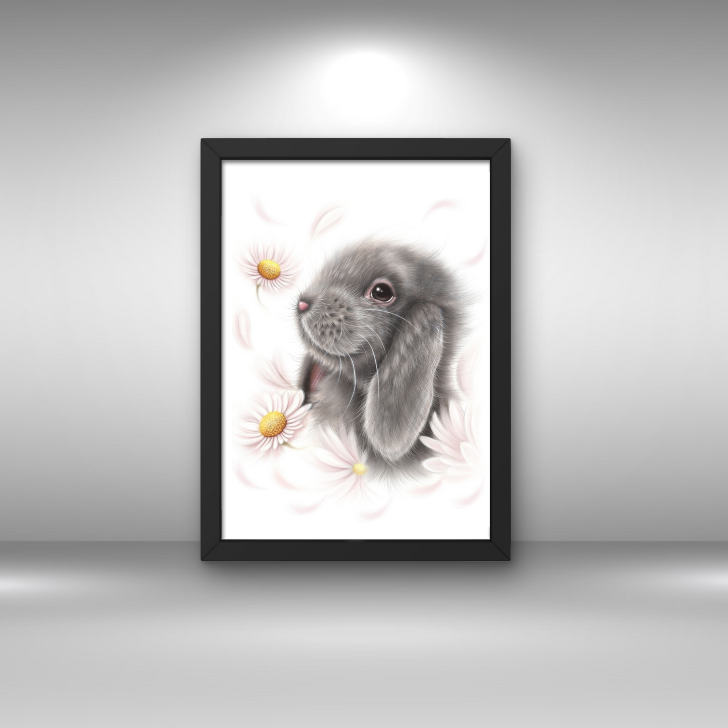 Bunny and Flowers -Decorative board