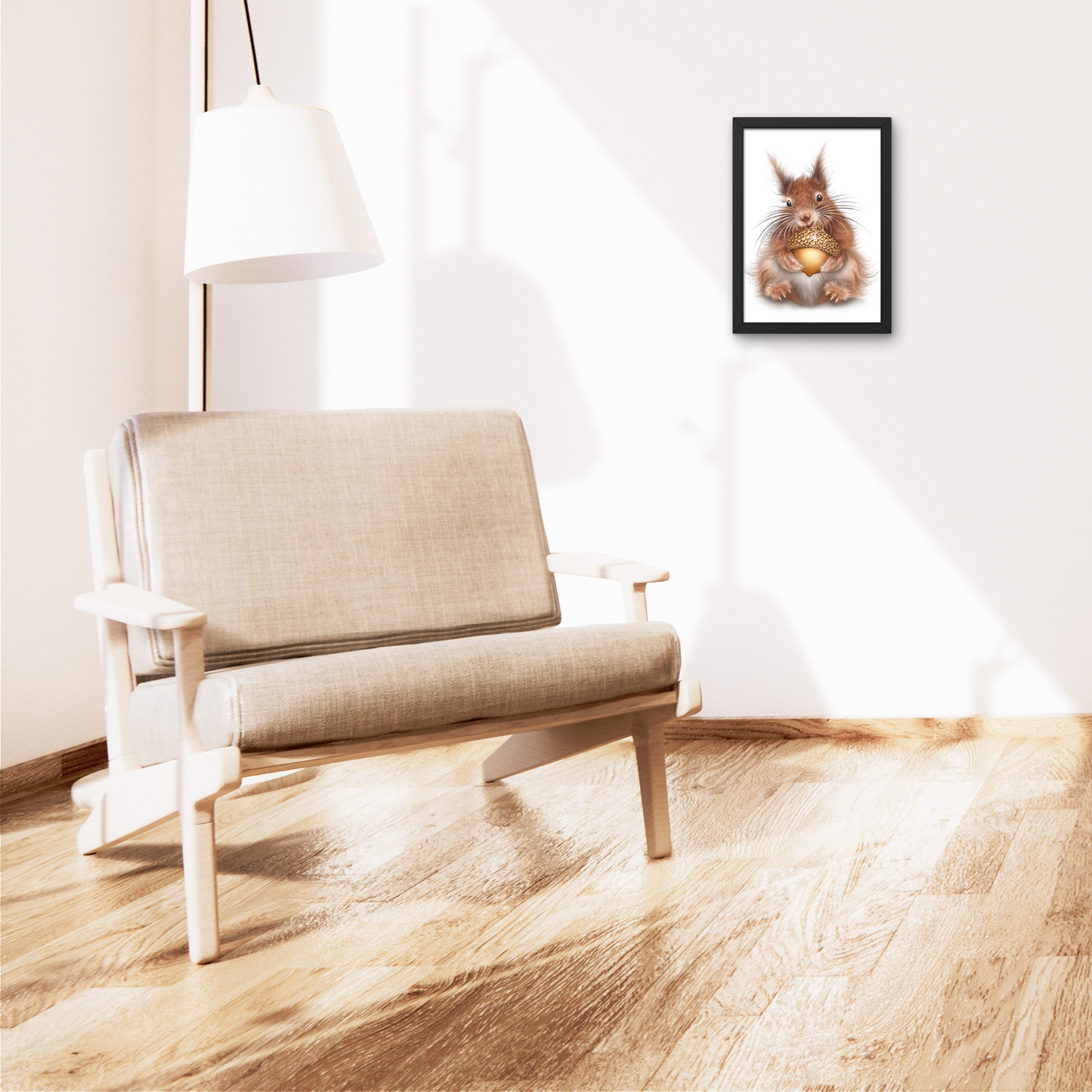 Squirrel and Acorn -Decorative painting