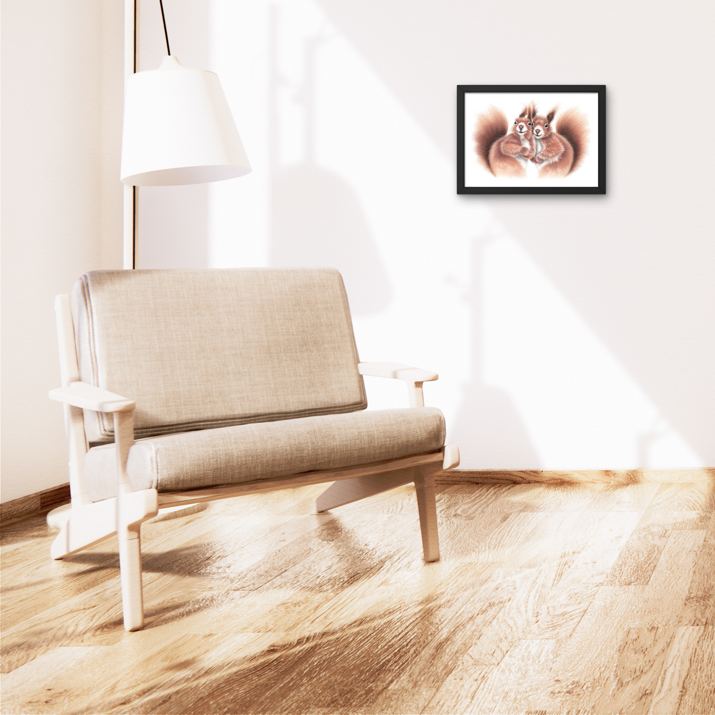 Squirrel Couple -Decorative painting