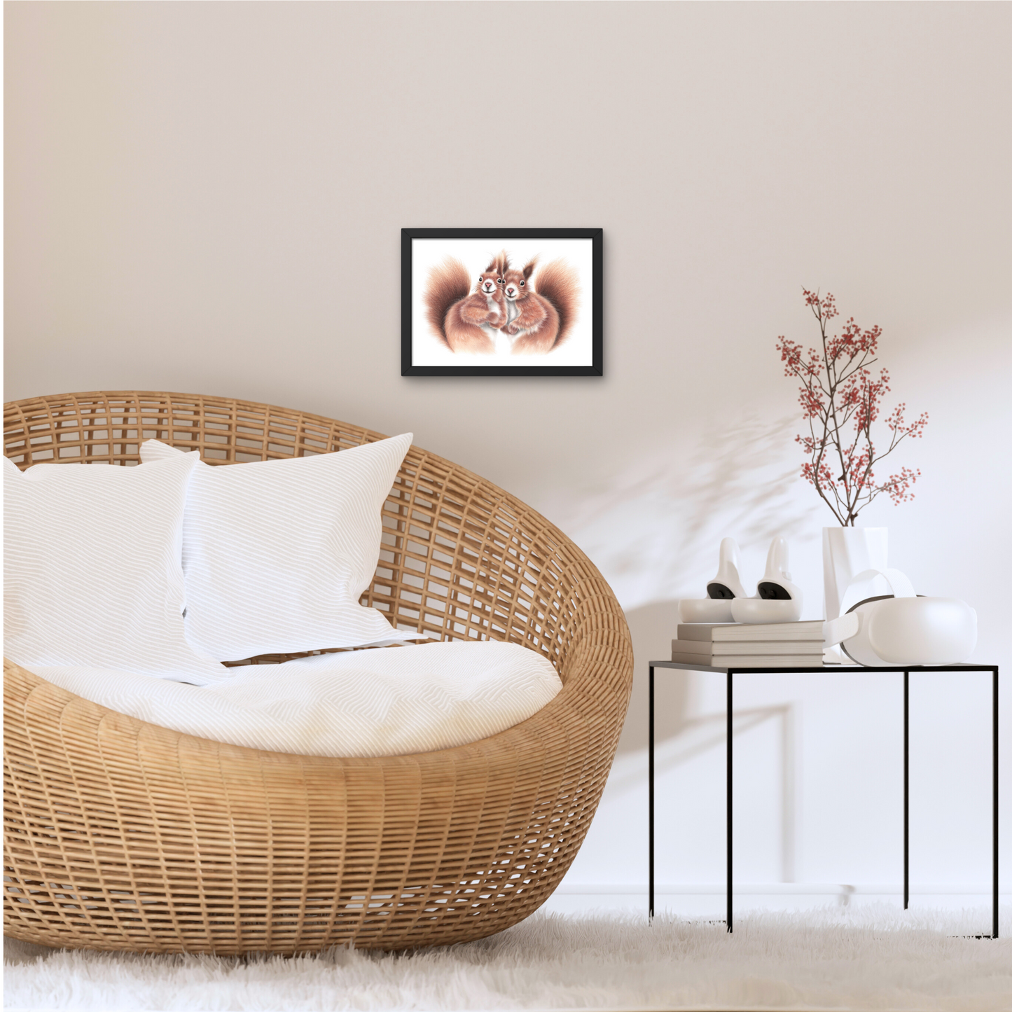 Squirrel Couple -Decorative painting