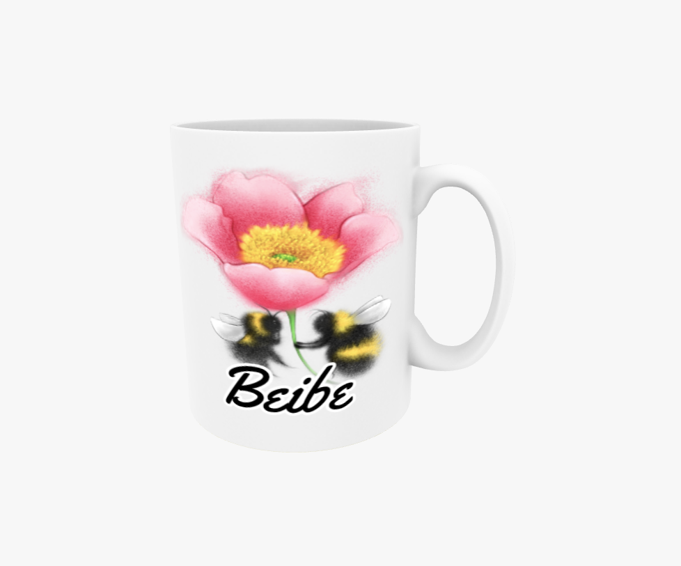 Beibe / Pörriaäiset och Kukkanen -Textmugg