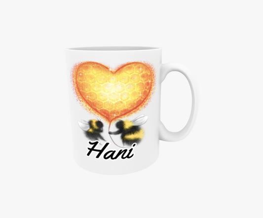 Hani / Den lilla sjöjungfrun och honungshjärta - Textmugg