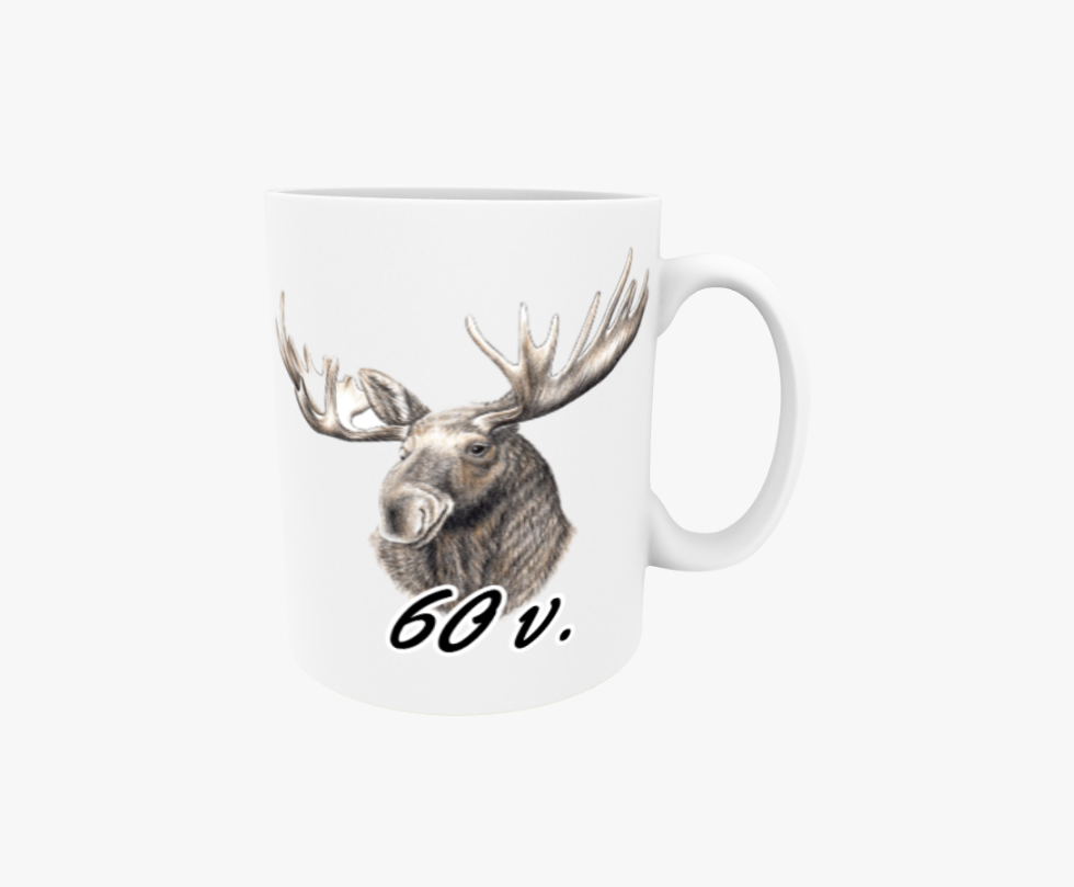 Hjort / 60-årsjubileum - Textmugg
