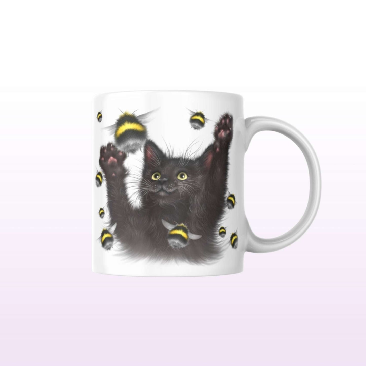 Black Kitten and Fluffy Mug (Cat Breeds, Cat Mug, Cat Mug, Kitty)