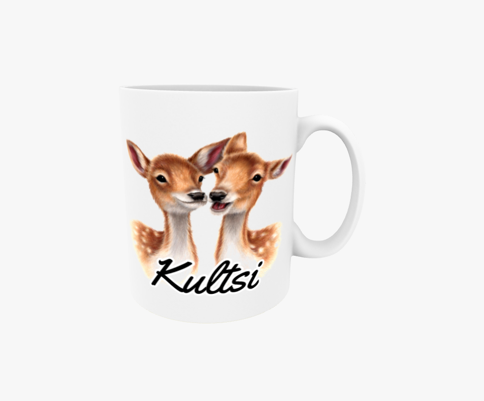 Kultsi / Hjortpar - Textmugg