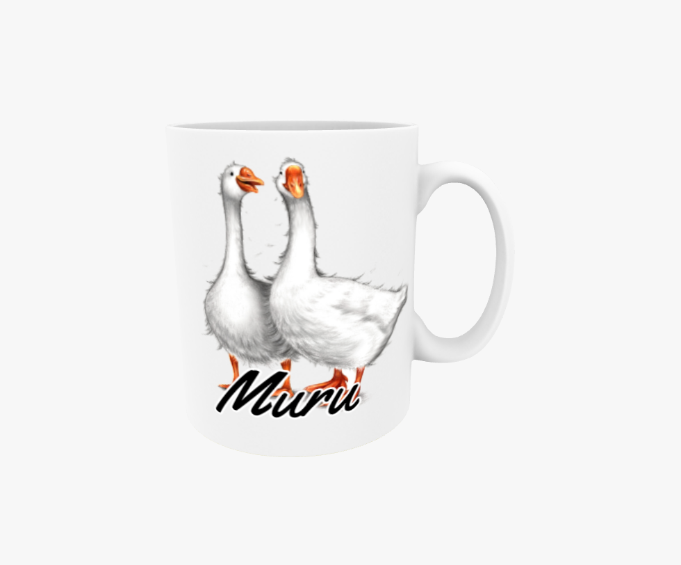 Muru / Pair of geese -Text mug