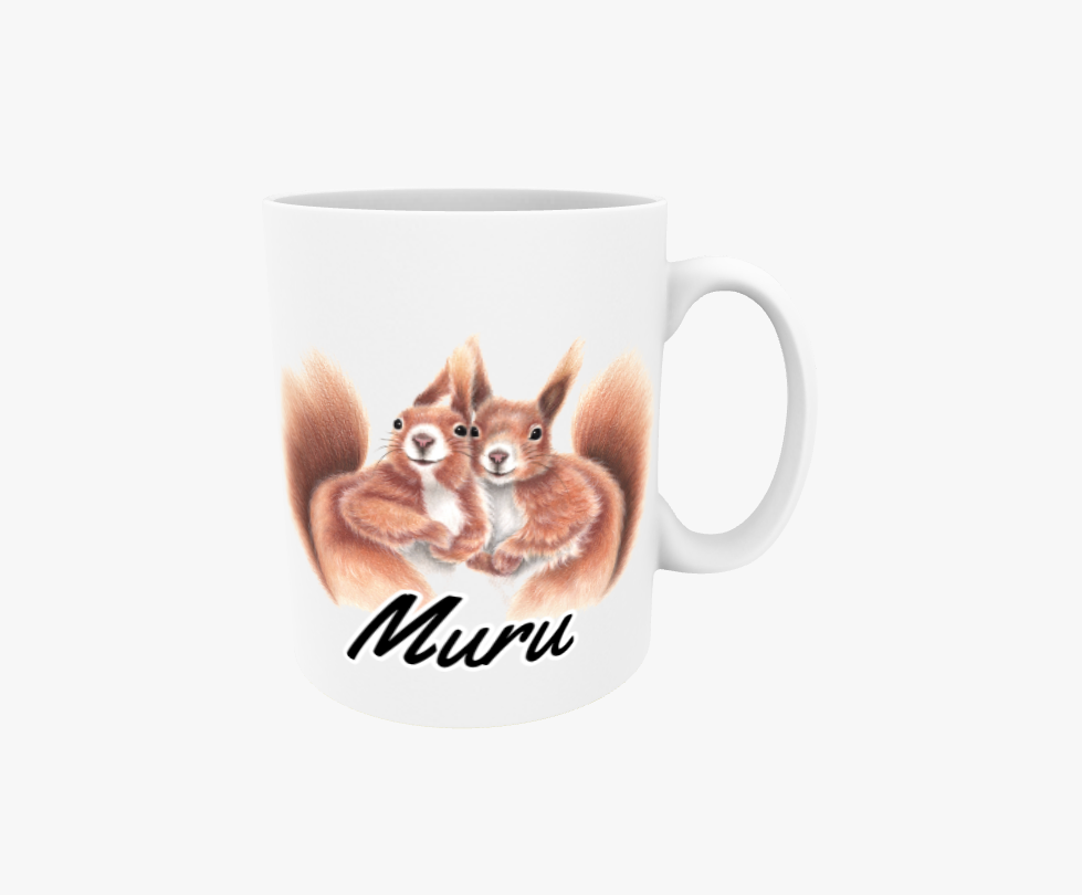 Muru / Ekorrepar - Textmugg