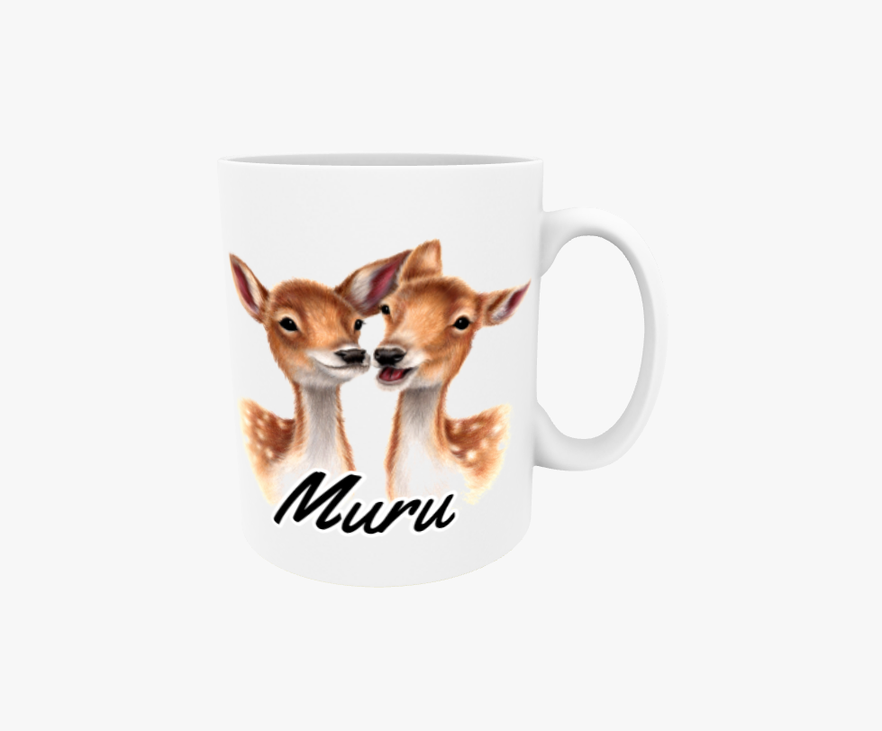 Muru / Hjortpar - Textmugg