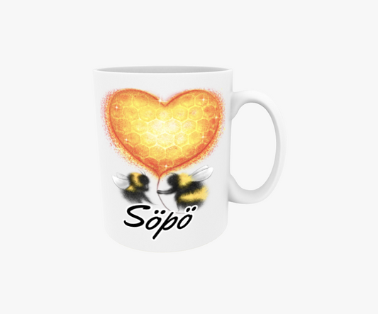 Söt / Den lilla sjöjungfrun och honungshjärta - Textmugg