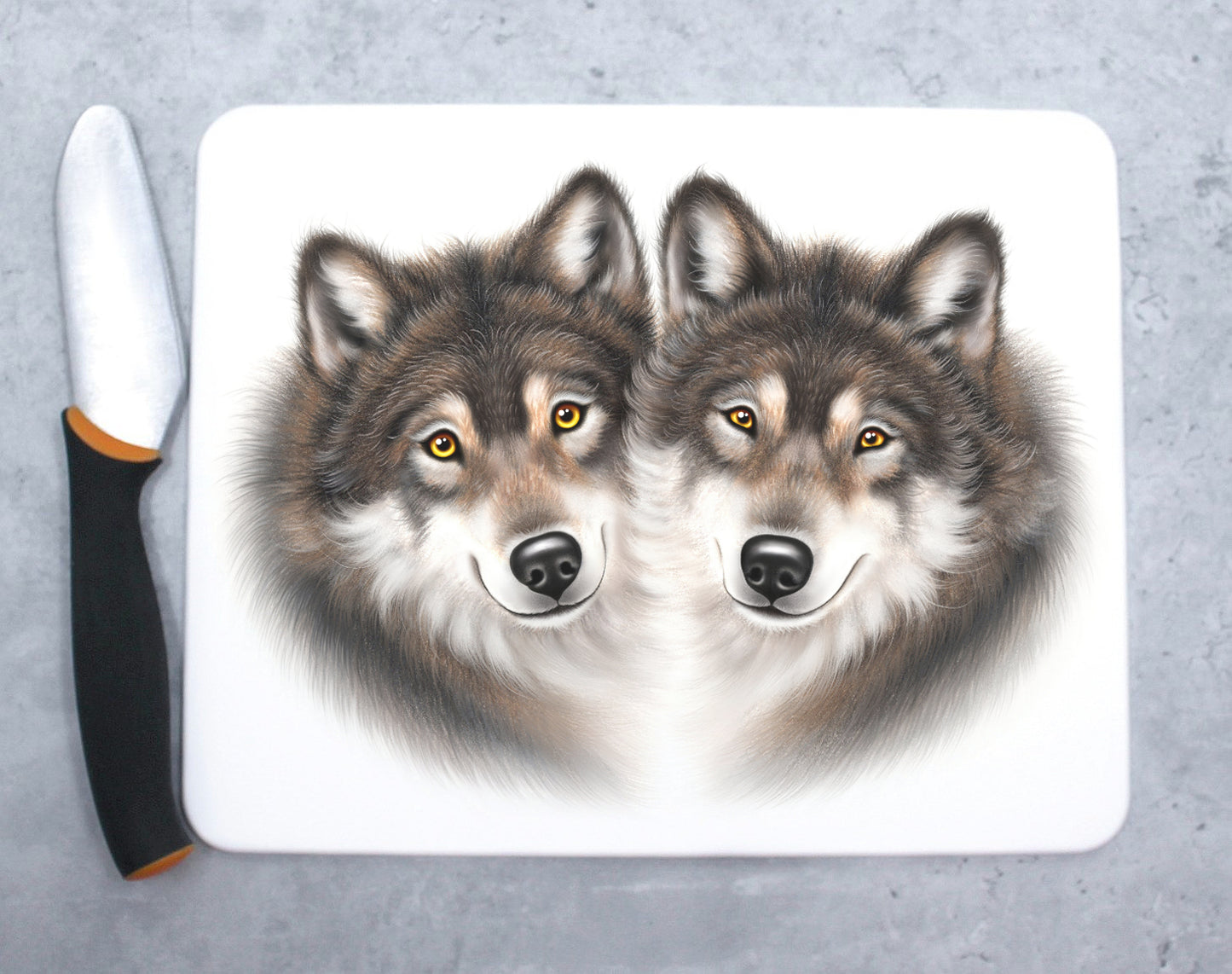 Couple of wolves -Cutting board