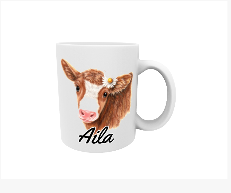Aila / Brown Cow -Name Mug