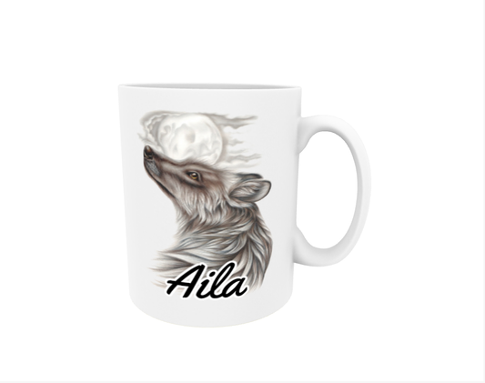 Aila / Wolf - Name Mug