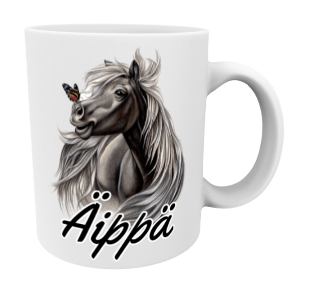 Mom / Horse and Butterfly Mug