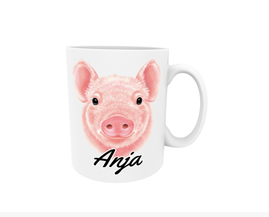 Anja / Pig - Name Mug