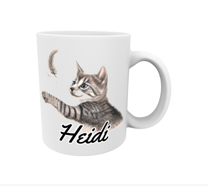 Heidi / Harmaa Kissa ja Sulka -Muki
