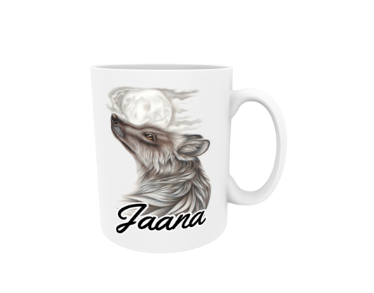 Jaana / Wolf - Name Mug