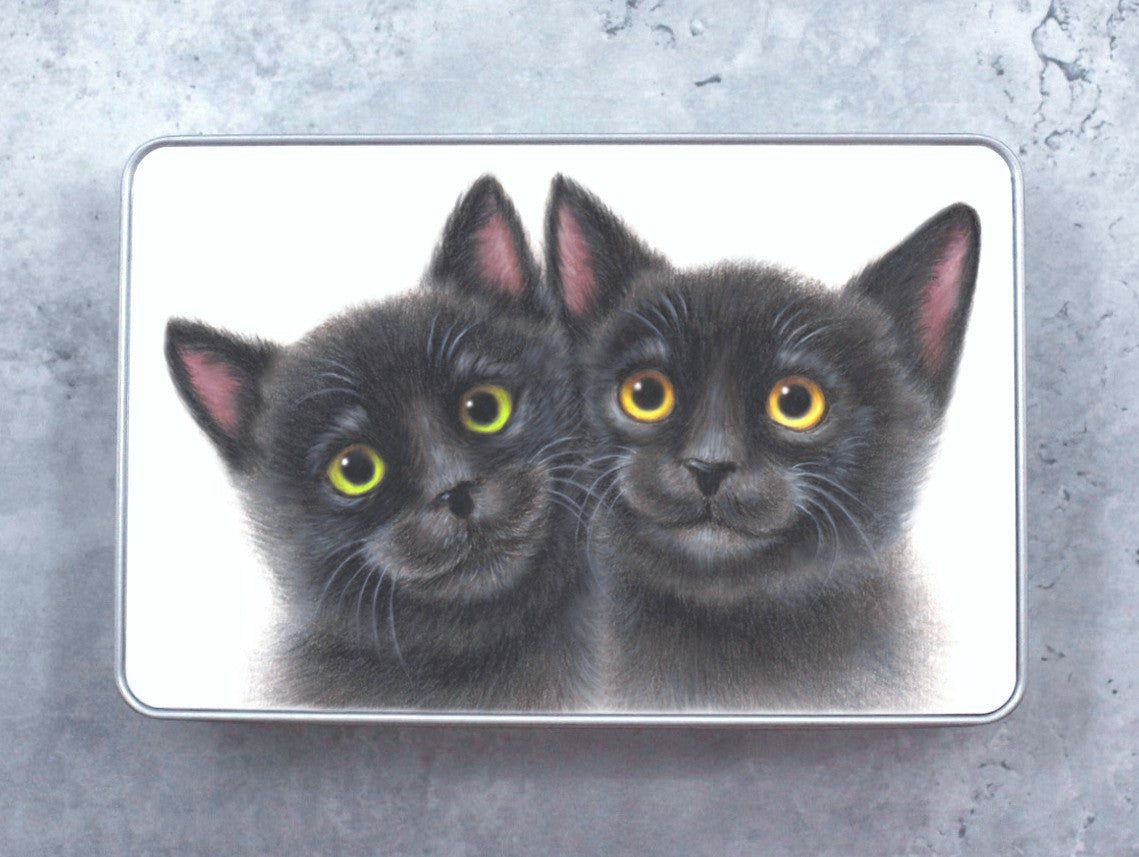 Black Cat Pair - Tin Box (Kitten)