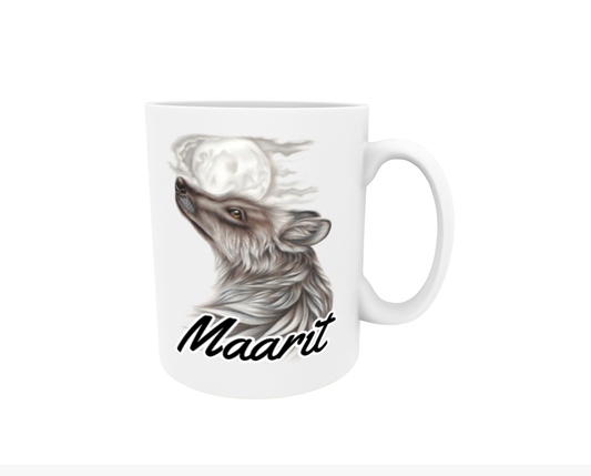 Maarit / Wolf - Name mug