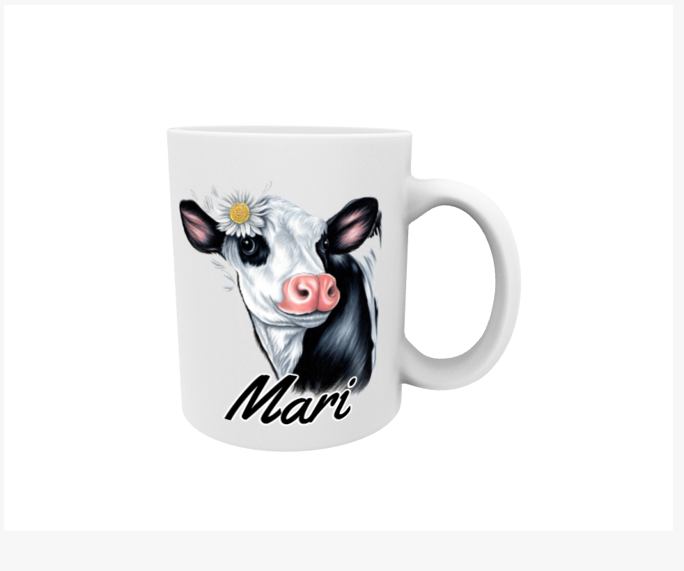 Mari / Svartvit Ko - Namnmugg