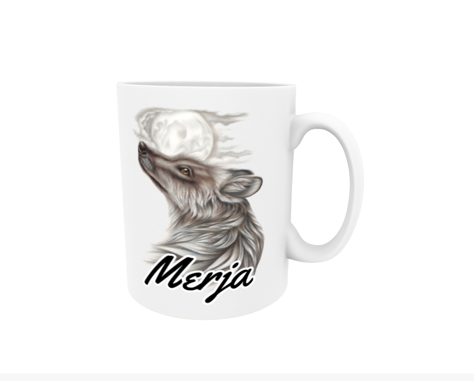 Merja / Wolf - Name mug