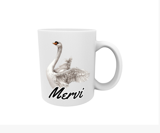 Mervi / Swan - Name Mug