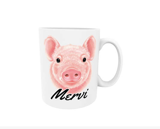 Mervi / Pig - Name Mug