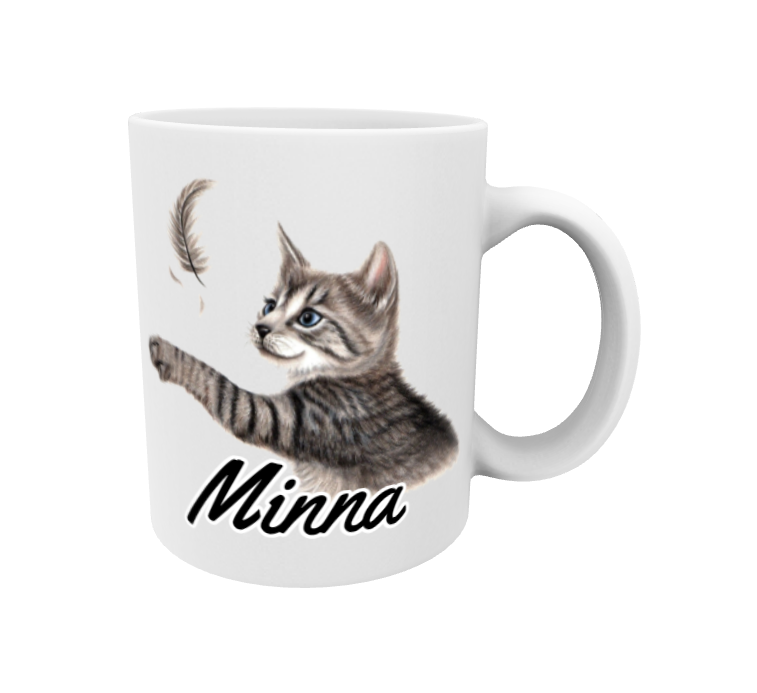 Minna / Harmaa Kissa ja Sulka -Muki