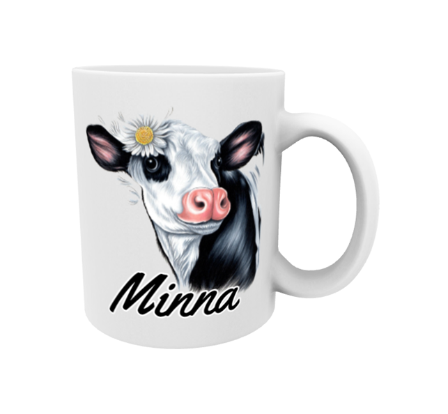 Minna / Svartvit Ko-mugg
