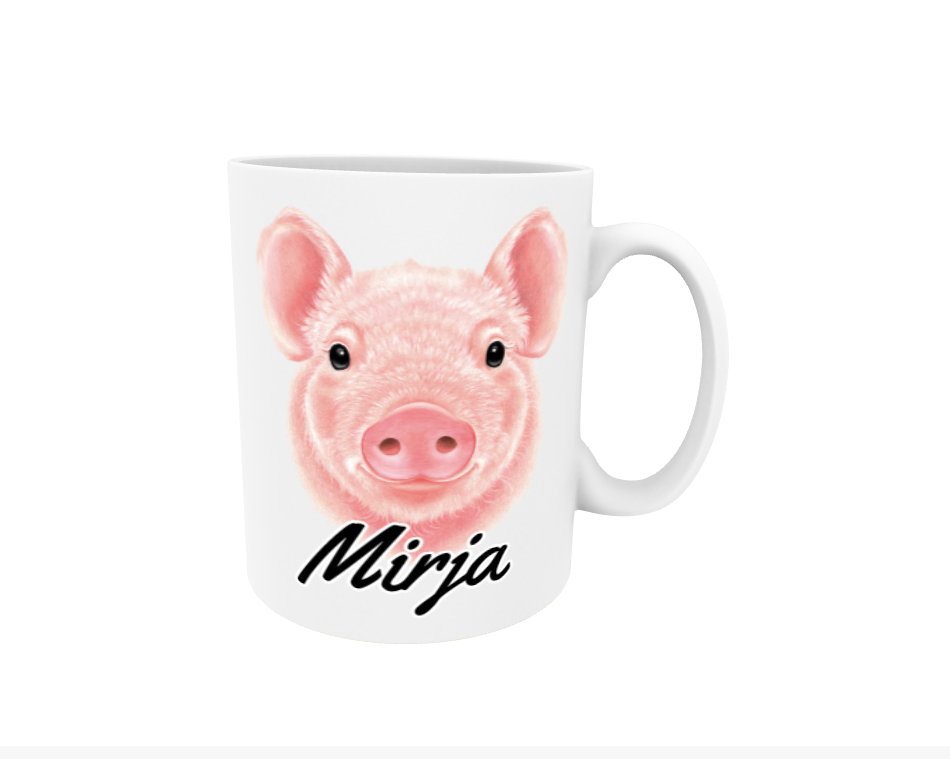 Mirja / Pig - Name mug