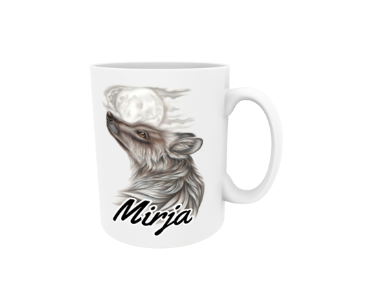 Mirja / Wolf - Name mug