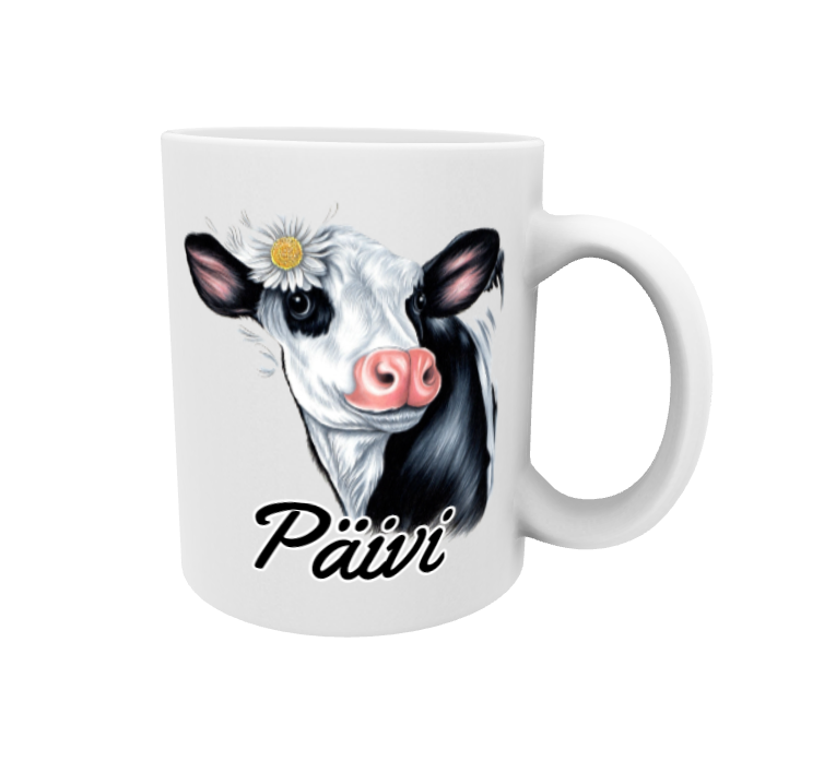 Päivi / Mustavalkoinen Lehmä -Muki