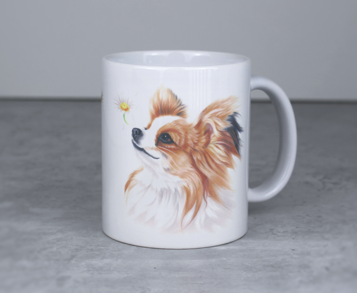 Perhoskoira Ruskea Papillon -Muki (Koirarodut) - ArtByAnnaK