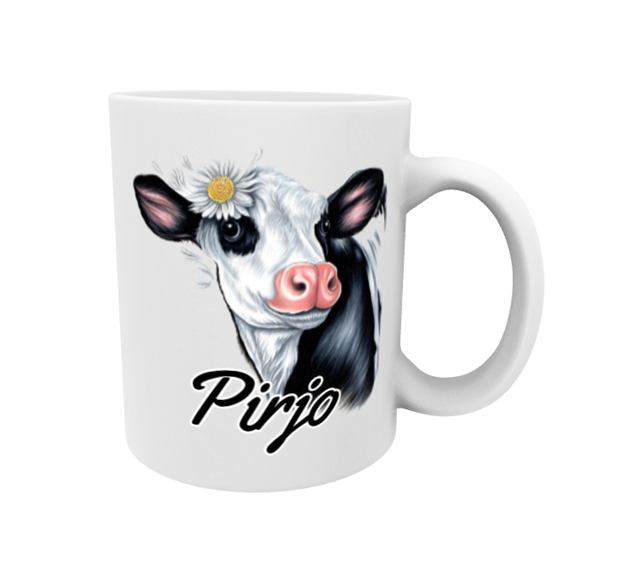 Pirjo / Mustavalkoinen Lehmä -Muki