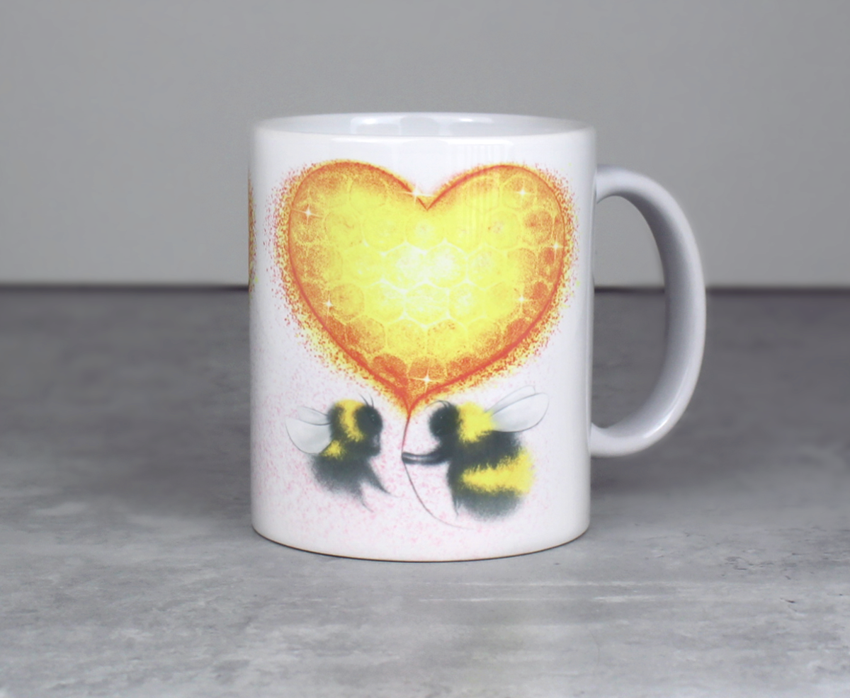Humlor och Honungshjärta Mugg (Humla)