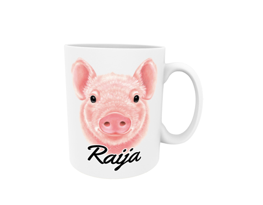 Raija / Pig - Name mug