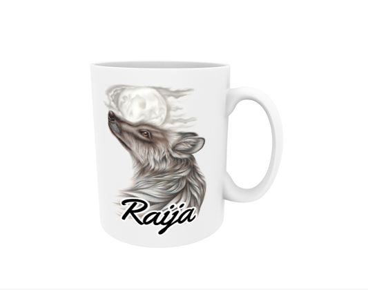 Raija / Wolf - Name Mug