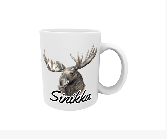Bluebird / Deer - Name Mug