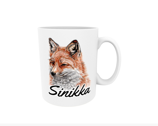 Bluebird / Fox - Name mug