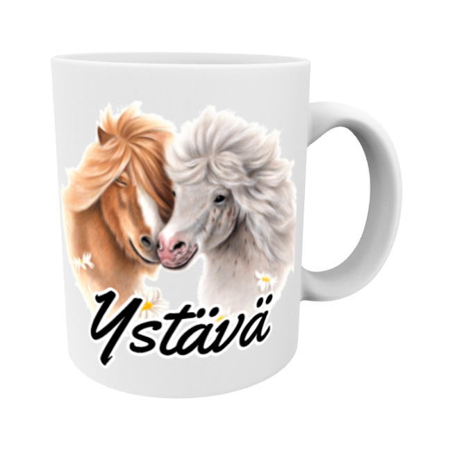 Ystävä / Ponipari ja Kukat -Ystävämuki