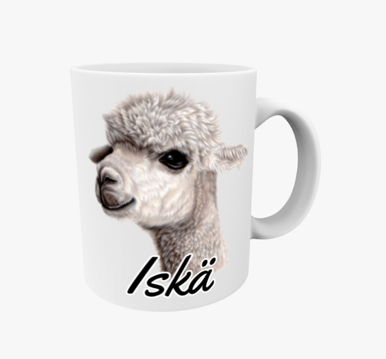 Iskä / Alpakka-Laama -Muki