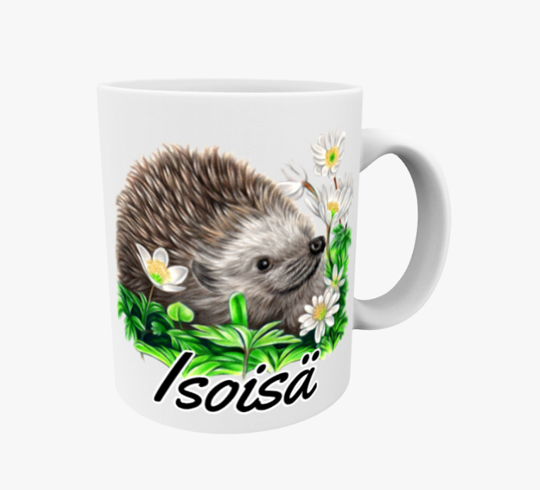 Isoisä / Siili ja Kukat -Muki