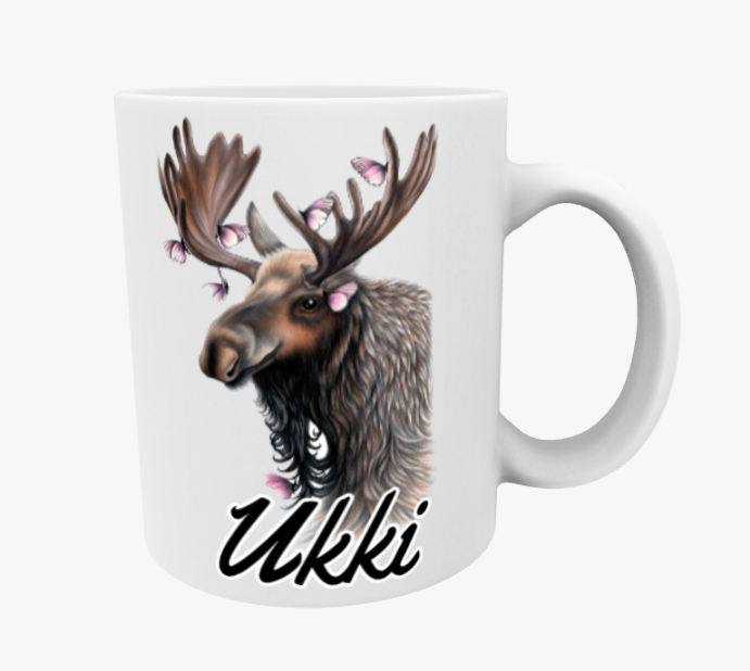 Morfar / Älg och fjärilar mugg