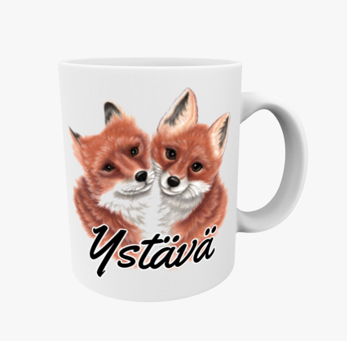 Ystävä / Kettupari -Ystävämuki