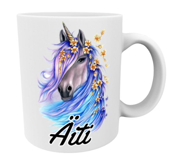 Mom / Unicorn Blue Mug
