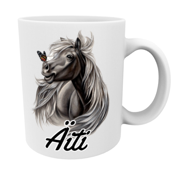 Äiti / Hevonen ja Perhonen -Muki